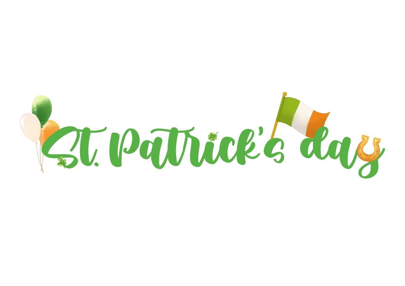 glücklich st. Patrick's Day Schriftzug Vektor-Illustration vektor