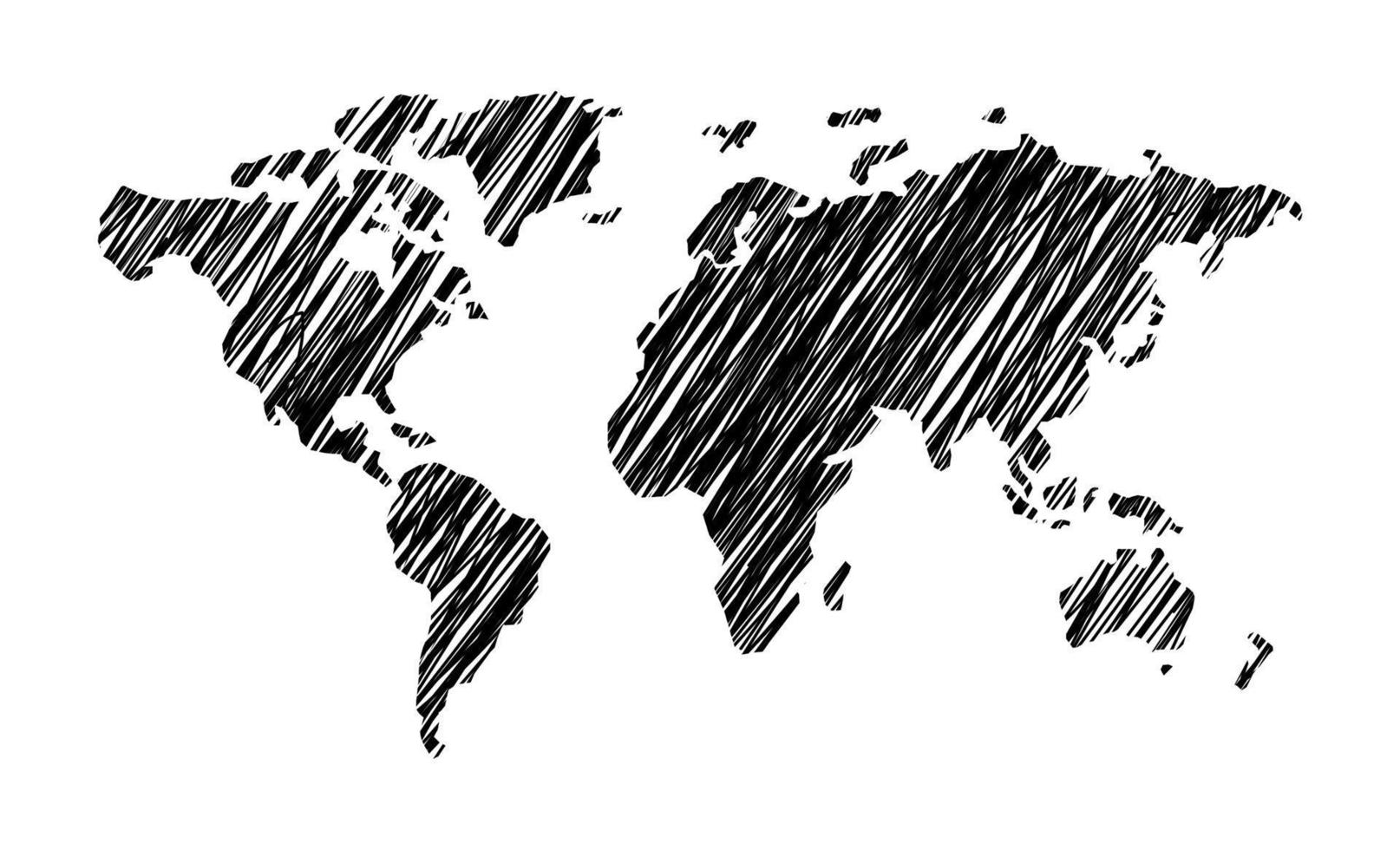 Welt Karte Illustration einfach Symbol vektor