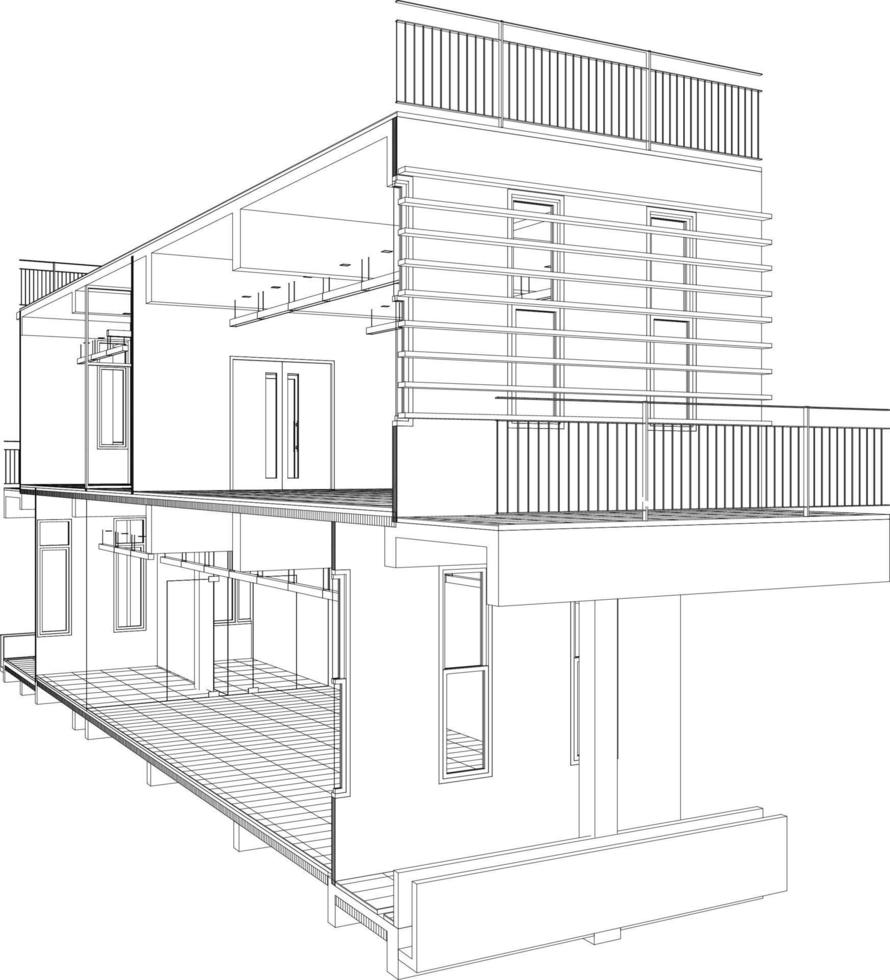 3D-Darstellung des Bauvorhabens vektor