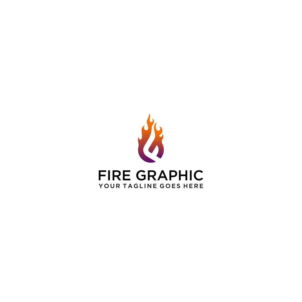 Brief fg Feuer Vektor Logo Design