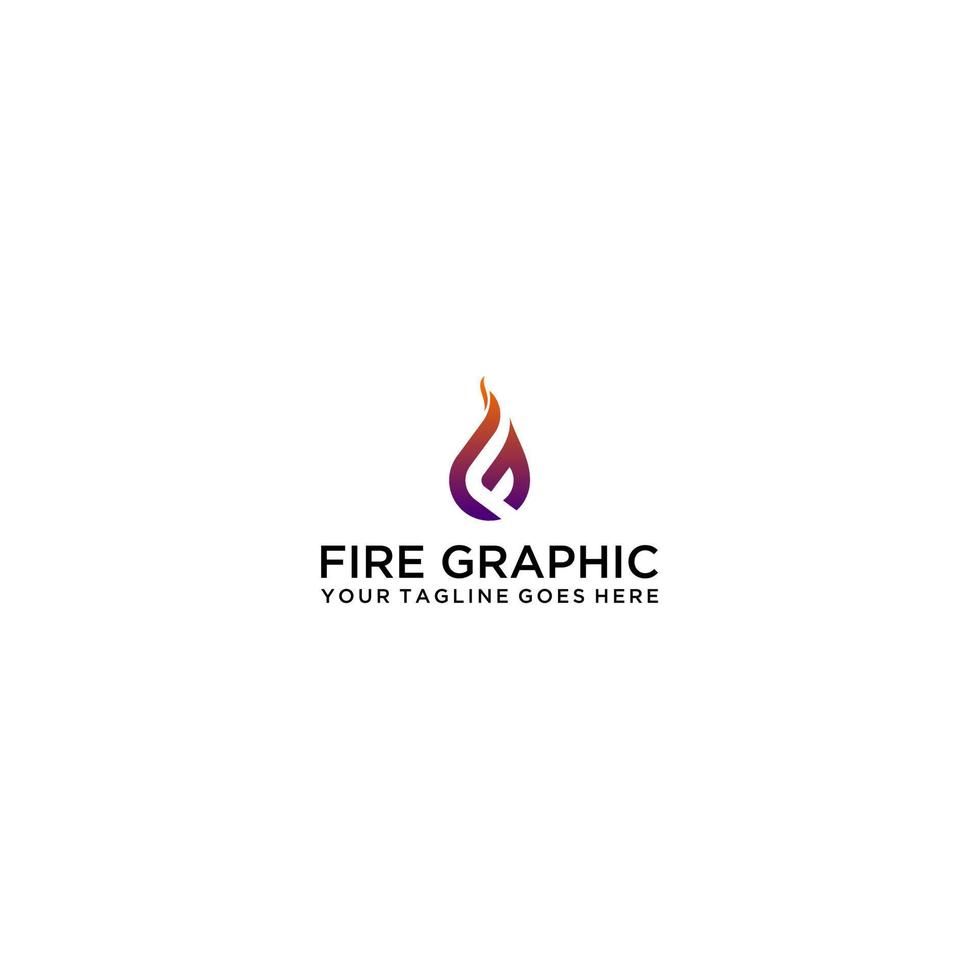 Brief fg Feuer Vektor Logo Design
