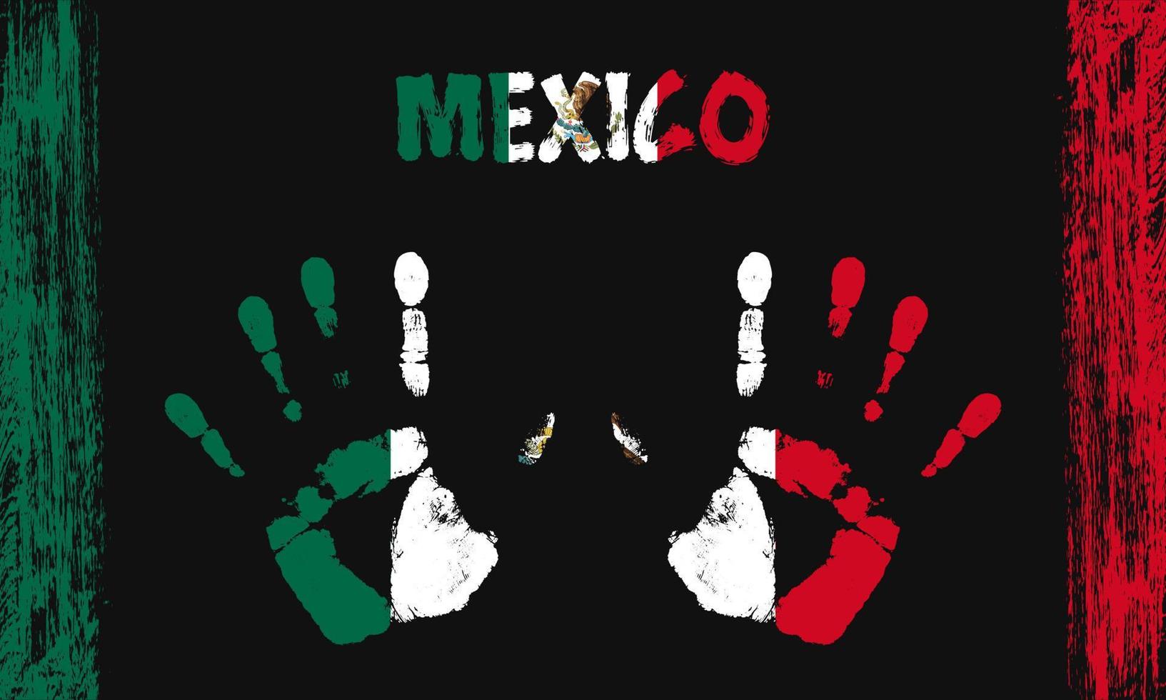 Vektor Flagge von Mexiko mit ein Palme