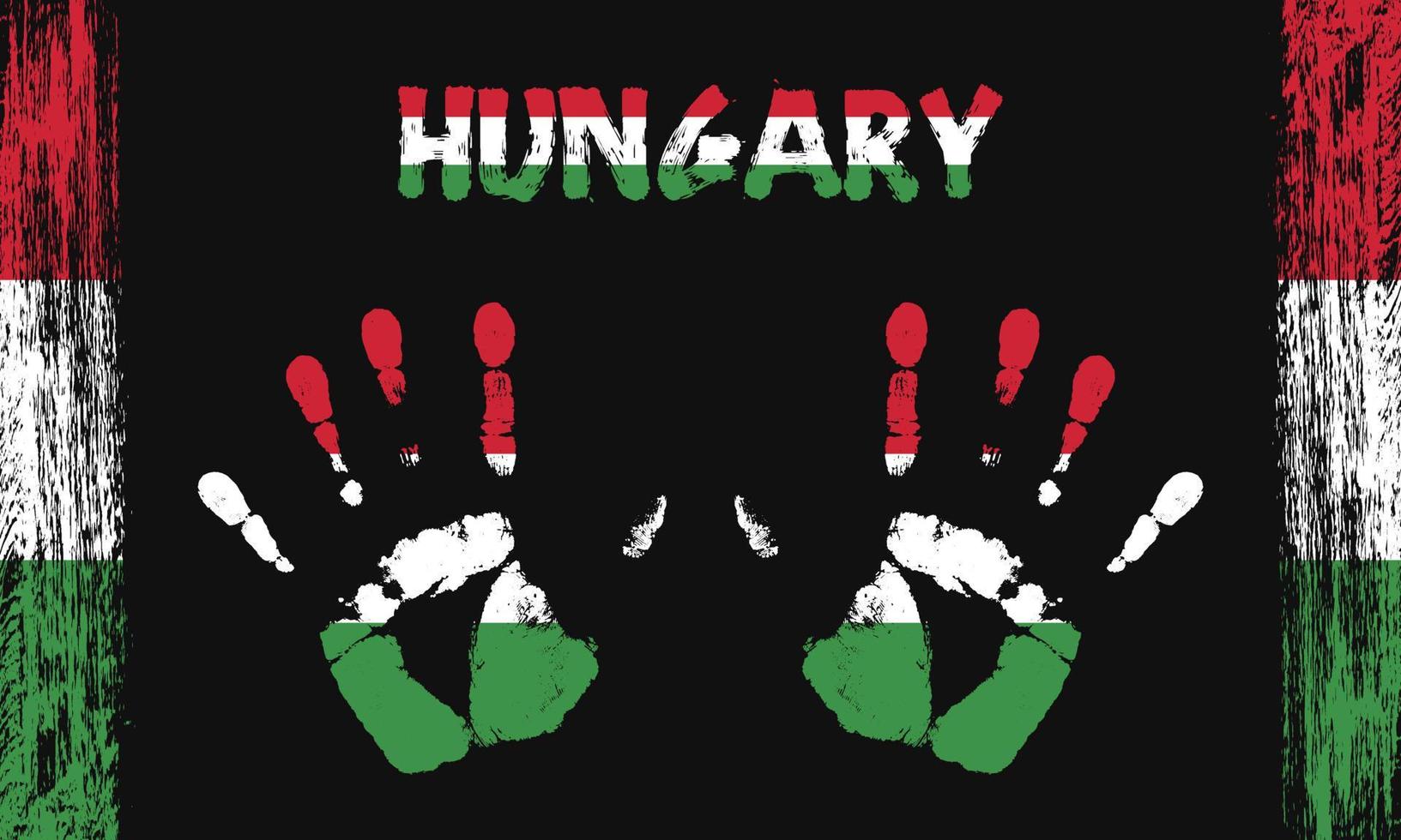 Vektor Flagge von Ungarn mit ein Palme