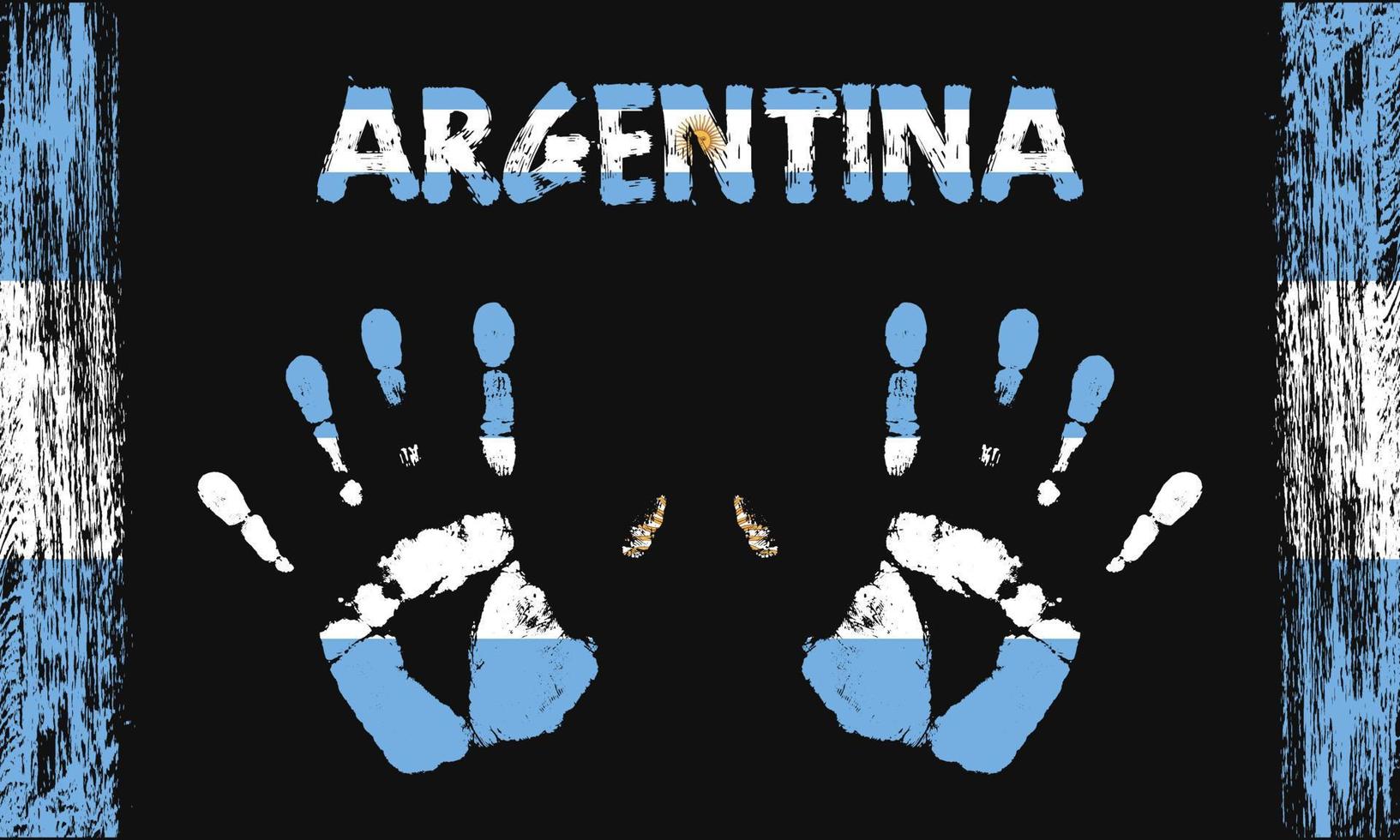 Vektor Flagge von Argentinien mit ein Palme