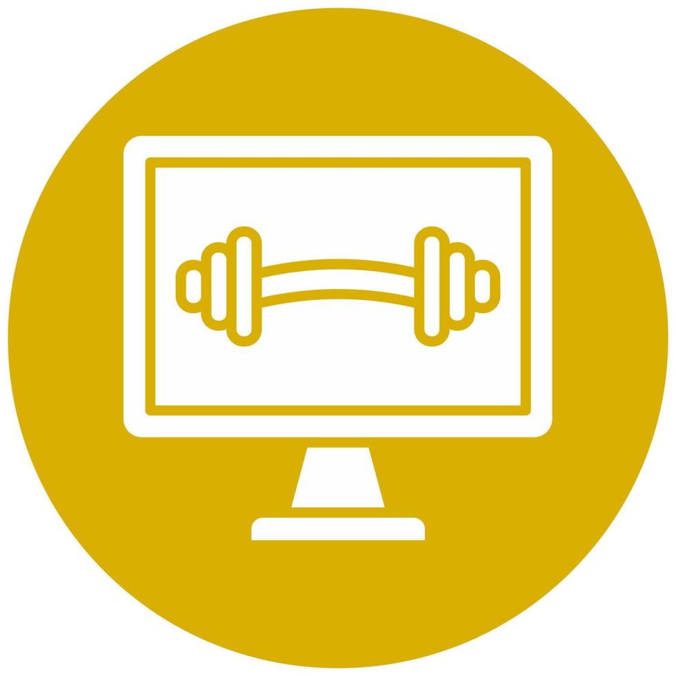 online Fitnessstudio Vektor Symbol Stil