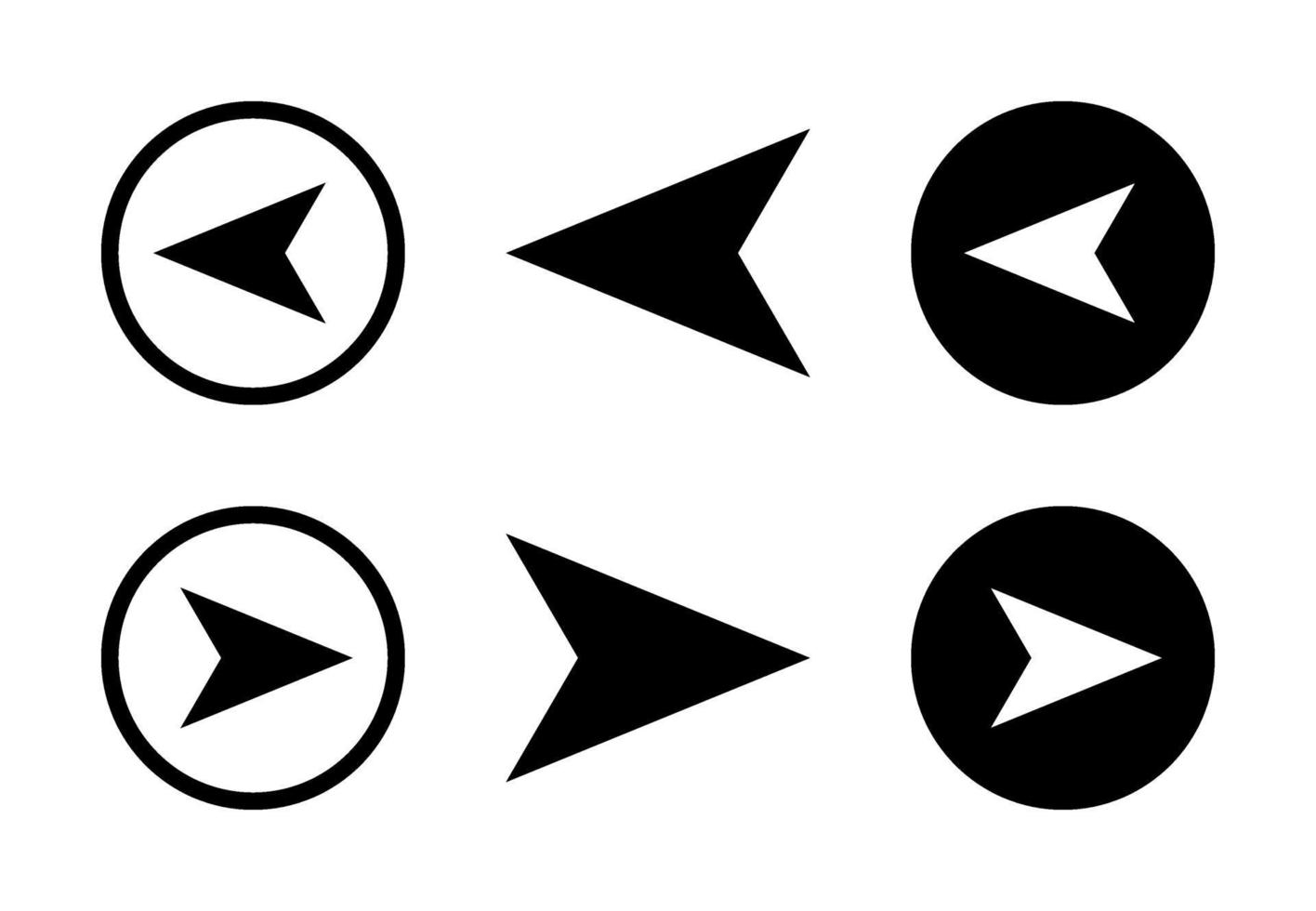 Pfeil rechts und links Design frei Vektor setzen