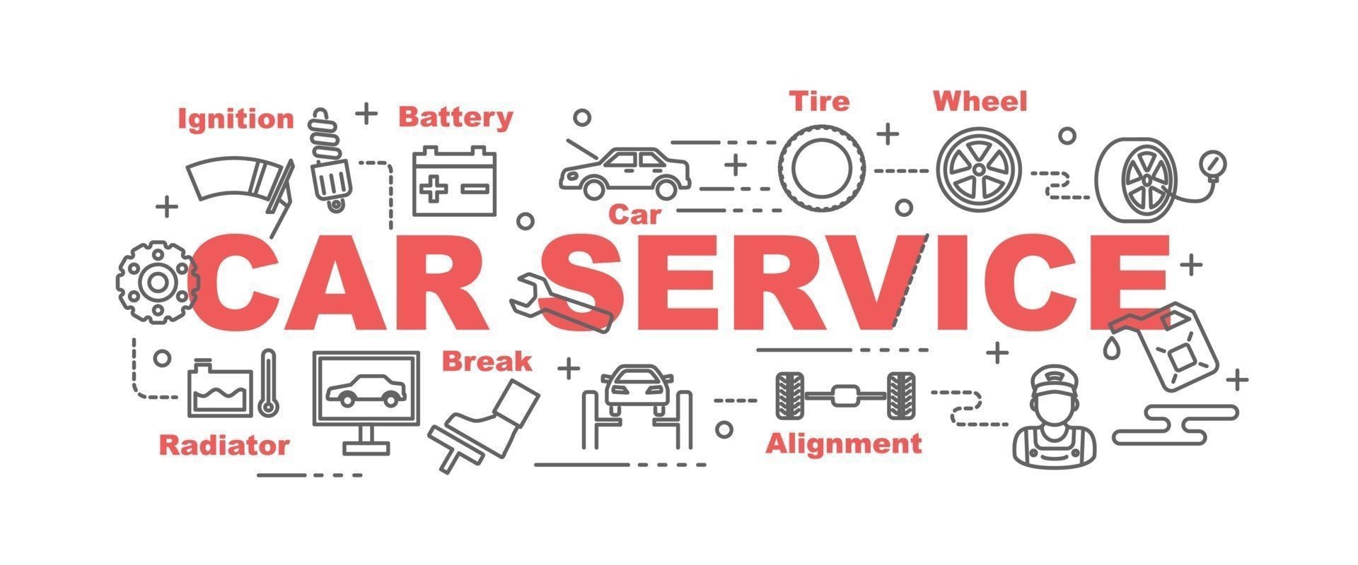 bil service vektor banner