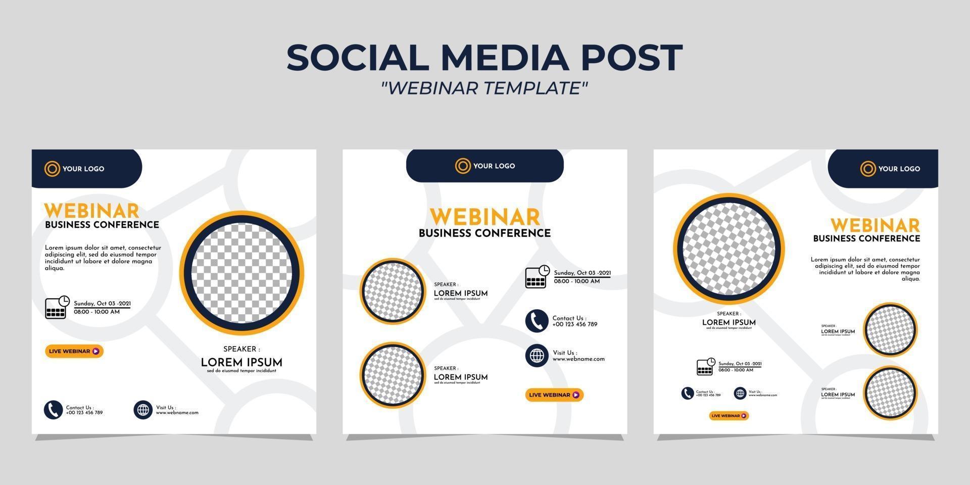 sociala medier berättelse post webinar mallar vektor