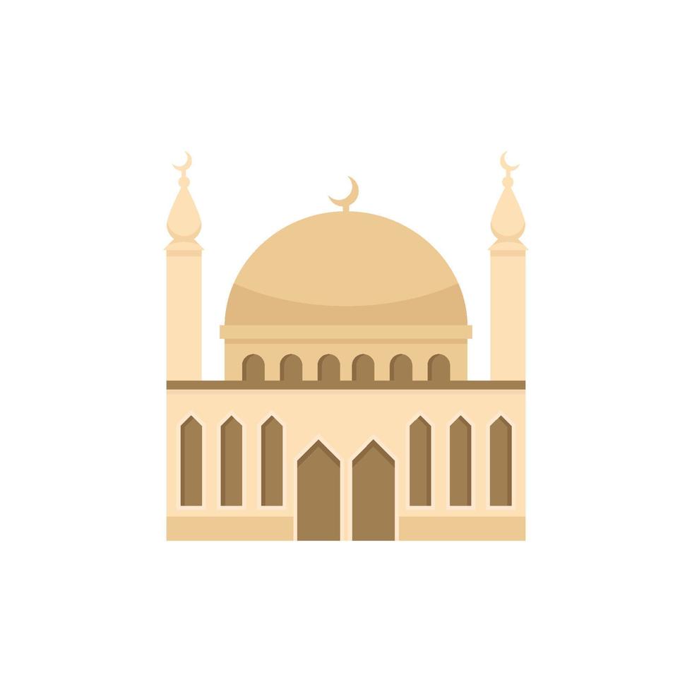 eben Moschee Vektor. Muslim Gebäude zum islamisch, Ramadan, eid Design vektor