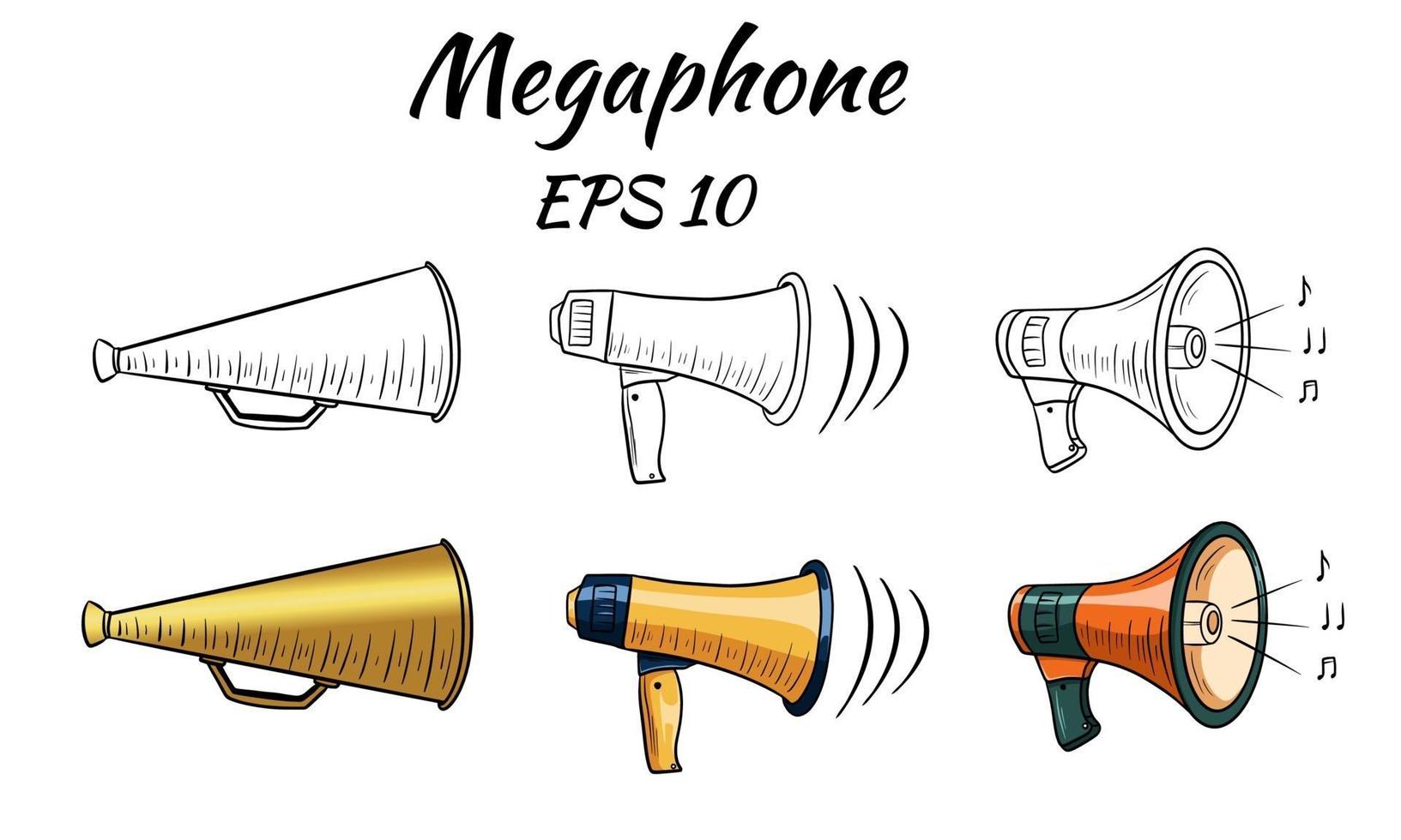 illustration av en megafon, högtalare. vektor