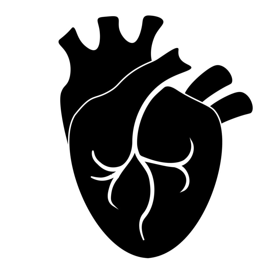 Herz Symbol im eben Stil isoliert Illustration auf Weiß transparent Hintergrund vektor