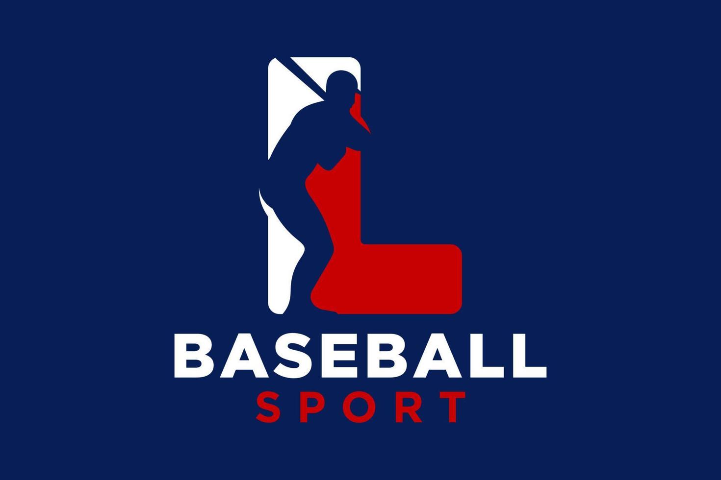 Brief l Baseball Logo Symbol Vektor Vorlage.