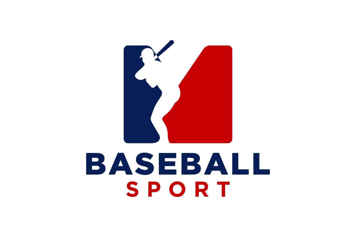 Brief m Baseball Logo Symbol Vektor Vorlage.