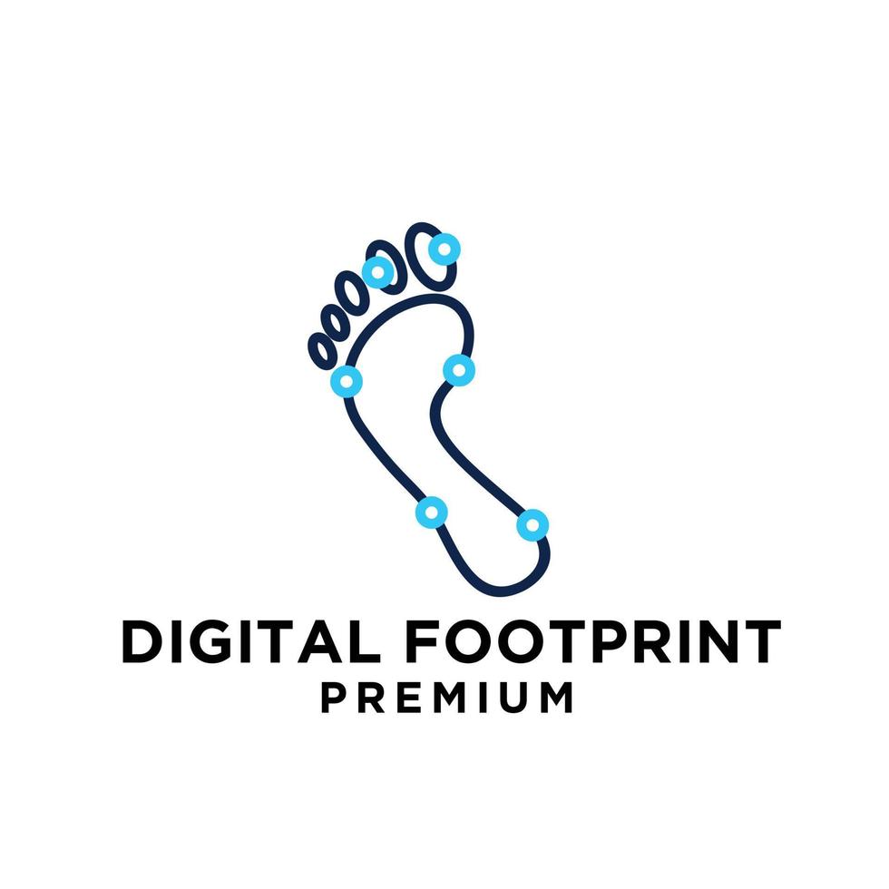 Digital Fußabdruck Logo Symbol Design Illustration vektor