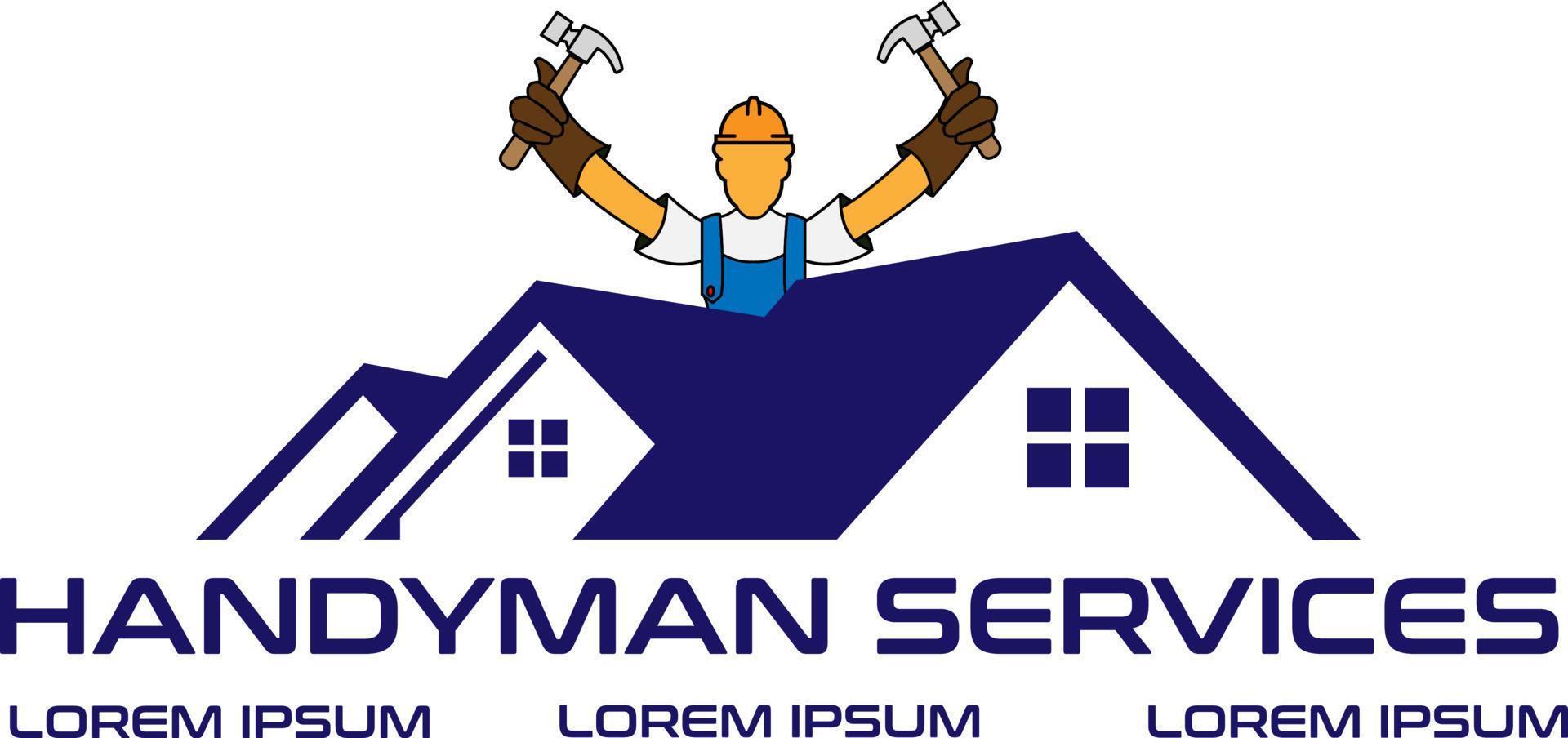 Heimwerker Zuhause Bedienung Logo Vektor