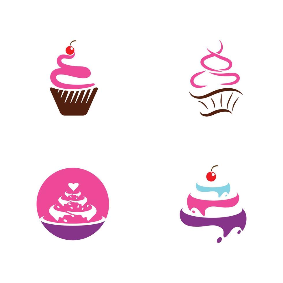 Kuchen Zeichen Symbol Vektor Illustration Design Vorlage