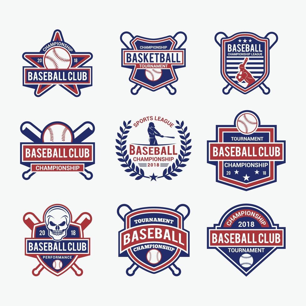 baseball emblem och logo design vektor mall