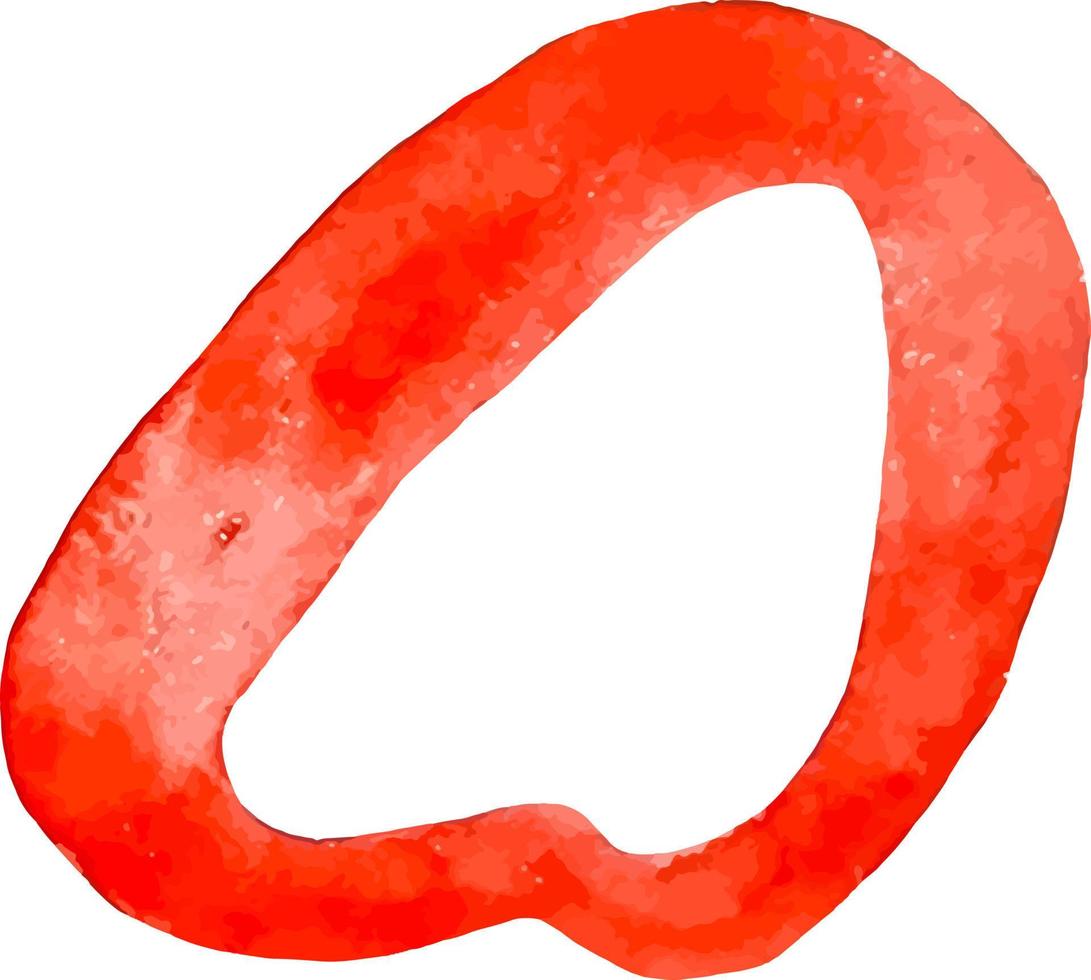 Boho abstrakt rot Kreis Hand gezeichnet Aquarell Gekritzel Element gestalten vektor