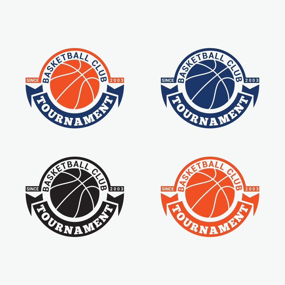 basket emblem logotyper vektor design mallar set