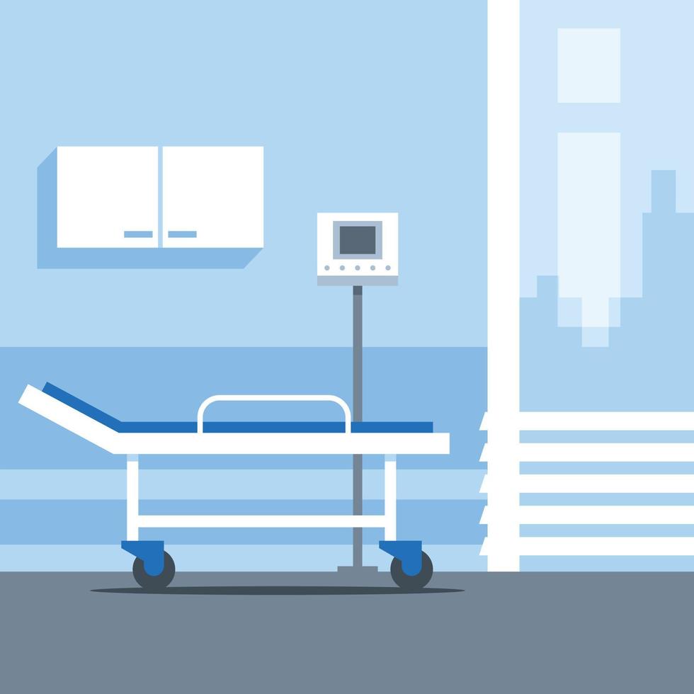 Vektor Bild von ein Zimmer im ein Krankenhaus, isoliert auf transparent Hintergrund.