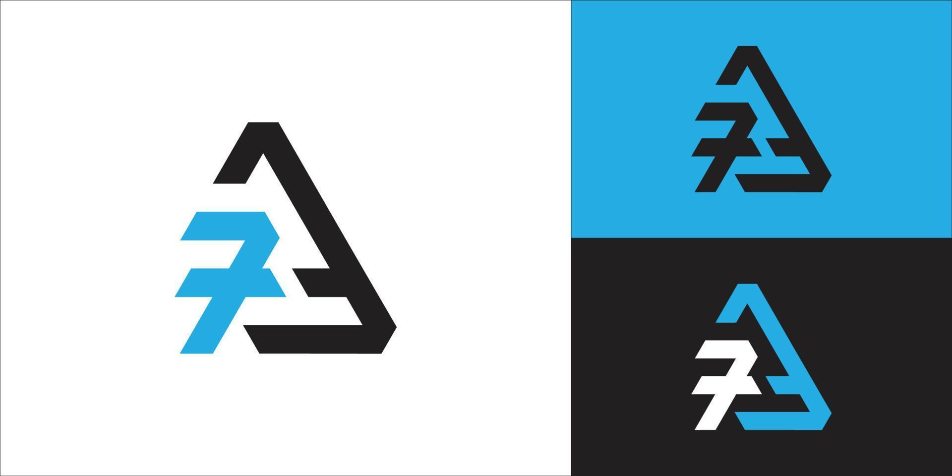 Initiale Brief a7 Vektor Logo Design Konzept.