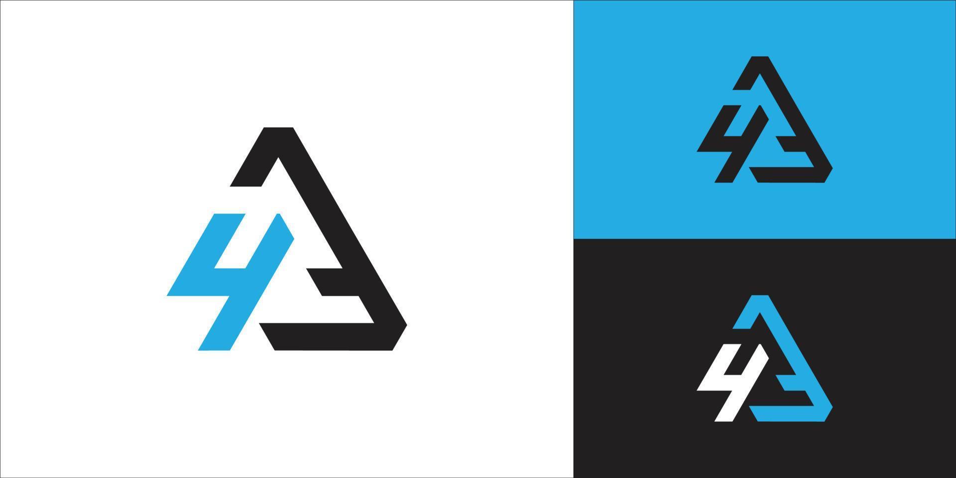 Initiale Brief a4 Vektor Logo Design Konzept.
