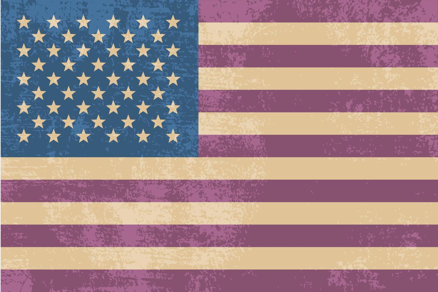 Grunge USA Flagge. Jahrgang amerikanisch Flagge mit Grunge Textur. Vektor Flagge von USA.