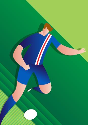 Island VM Fotbollsspelare Illustration vektor