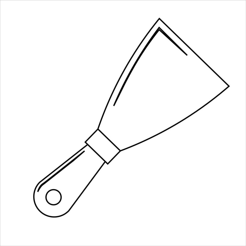 Kitt Messer eben Symbol, bauen und Reparatur, Spatel Zeichen Vektor Grafik