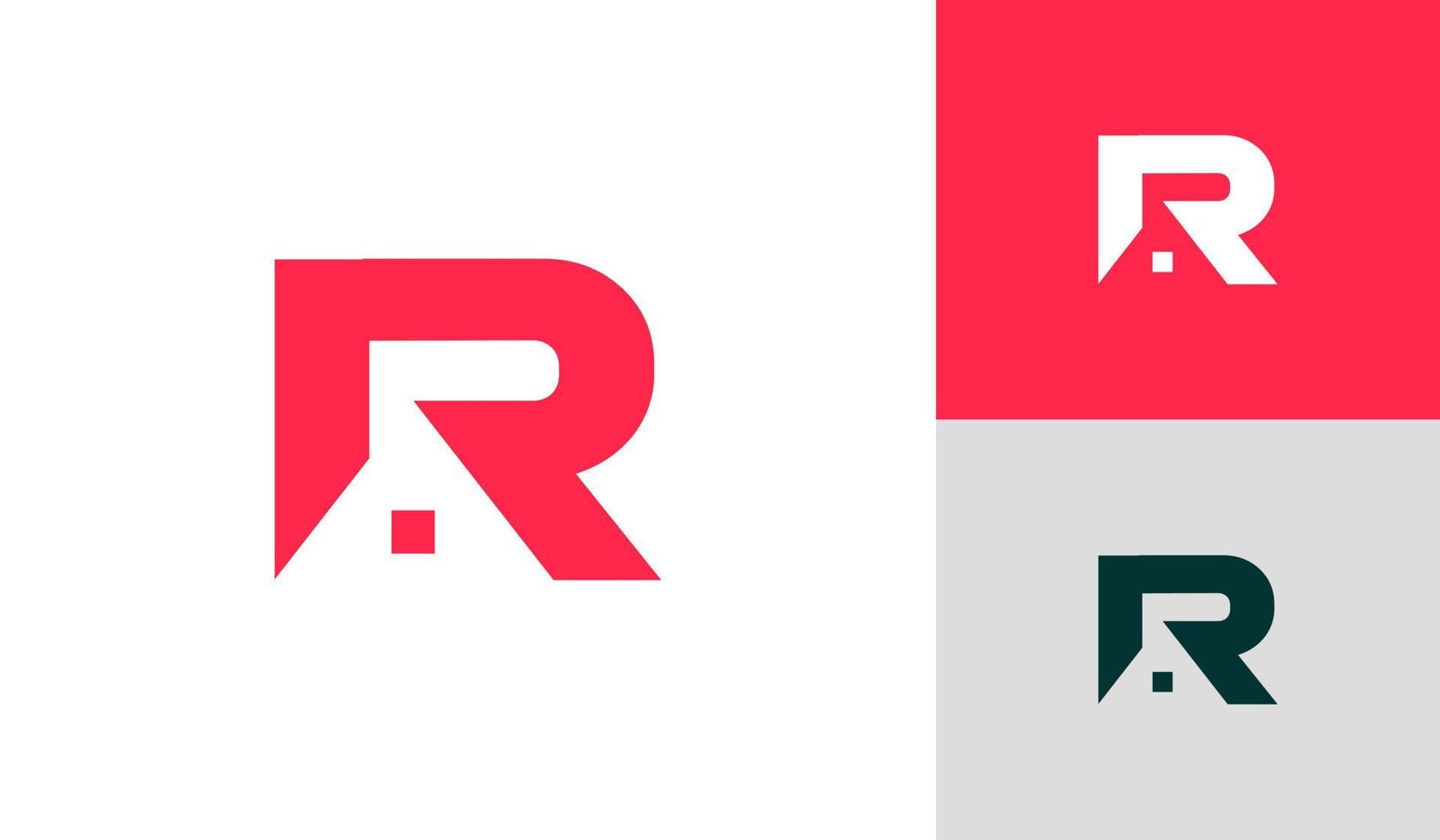 Brief r Logo mit Haus Dach vektor