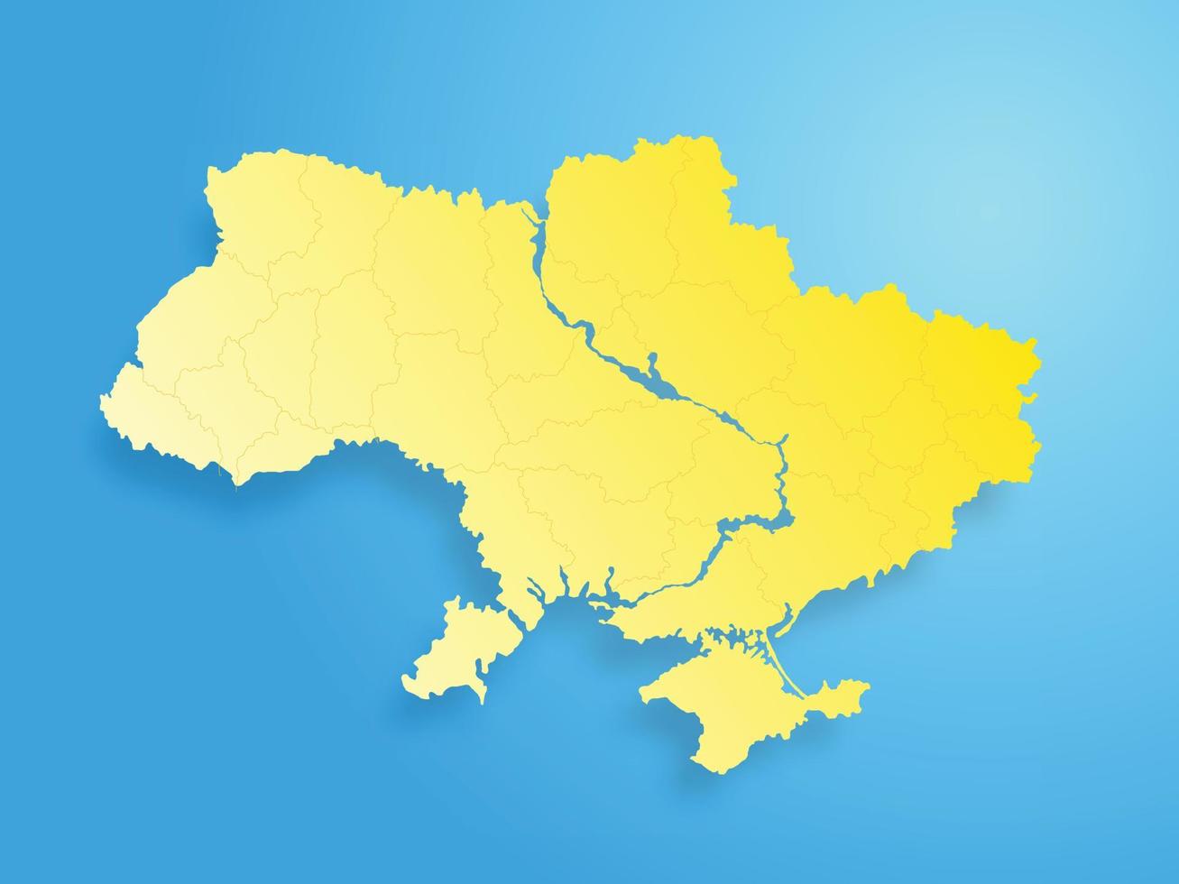 Ukraine Karte. europäisch Länder Vektor Gradient Karte