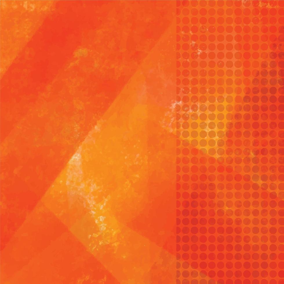 orange färgad texturerad grunge bakgrund med polkadots dekoration isolerat på fyrkant mall. tapet illustration för social media posta, papper eller scarf textil- skriva ut, och andra. vektor