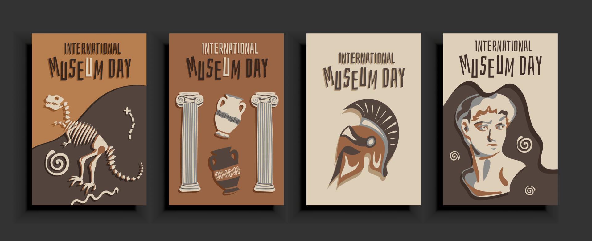internationell museum dag 18 Maj. illustration vektor design affischer.