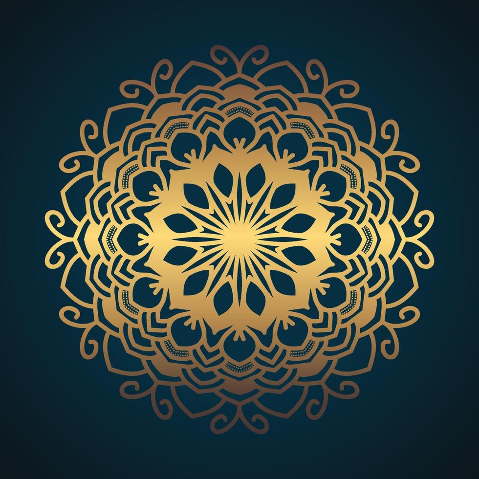 Luxus-Mandala-Hintergrund mit goldenem Arabeskenmuster vektor