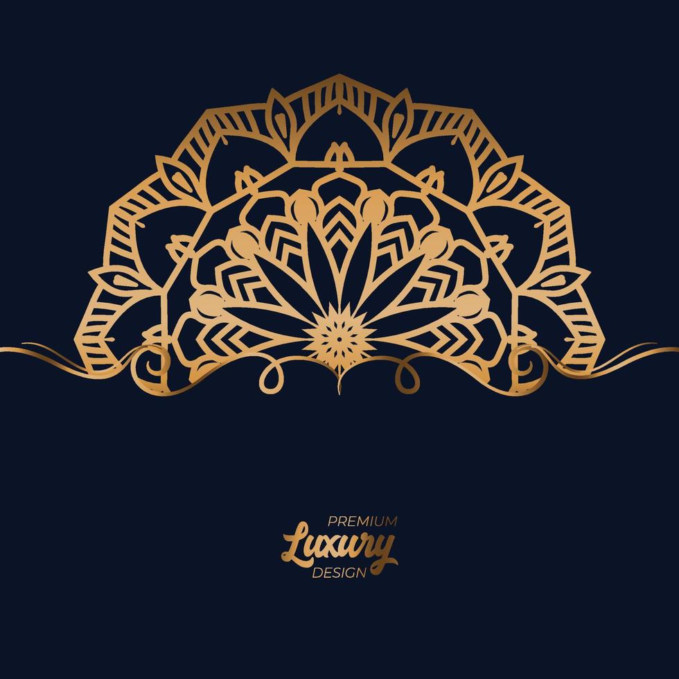 Luxus-Mandala-Hintergrund mit goldenem Arabeskenmuster vektor