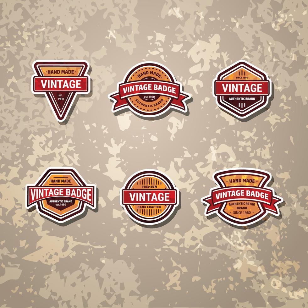 vintage badge logotyp vektor