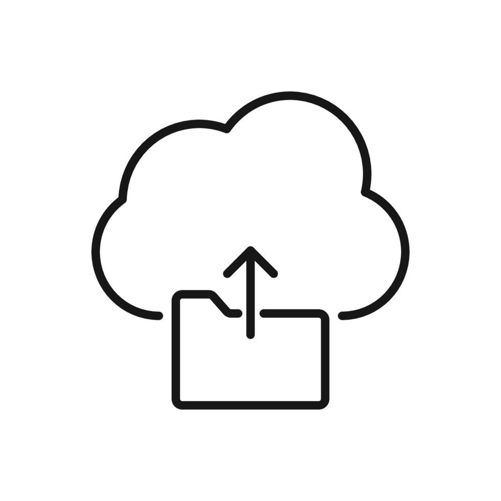 redigerbar ikon av moln datoranvändning mapp förbindelse, vektor illustration isolerat på vit bakgrund. använder sig av för presentation, hemsida eller mobil app