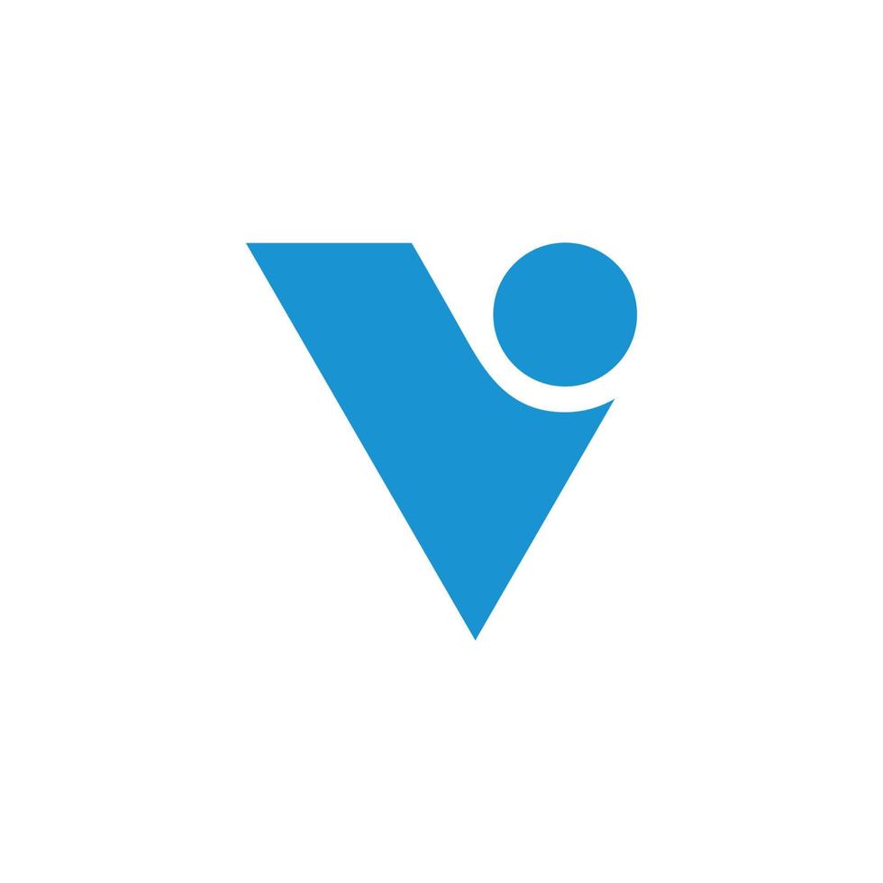 Brief v geometrisch Kurven Punkt Design Logo Vektor