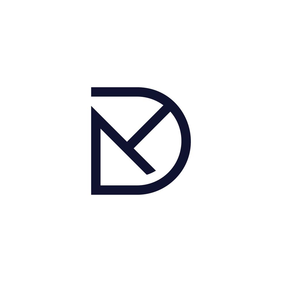 brev md enkel linjär design logotyp vektor