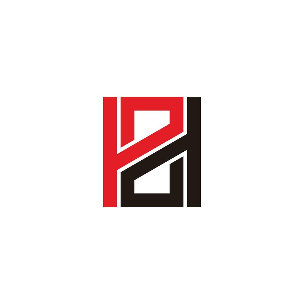 Brief pdh bunt geometrisch Linie Logo Vektor