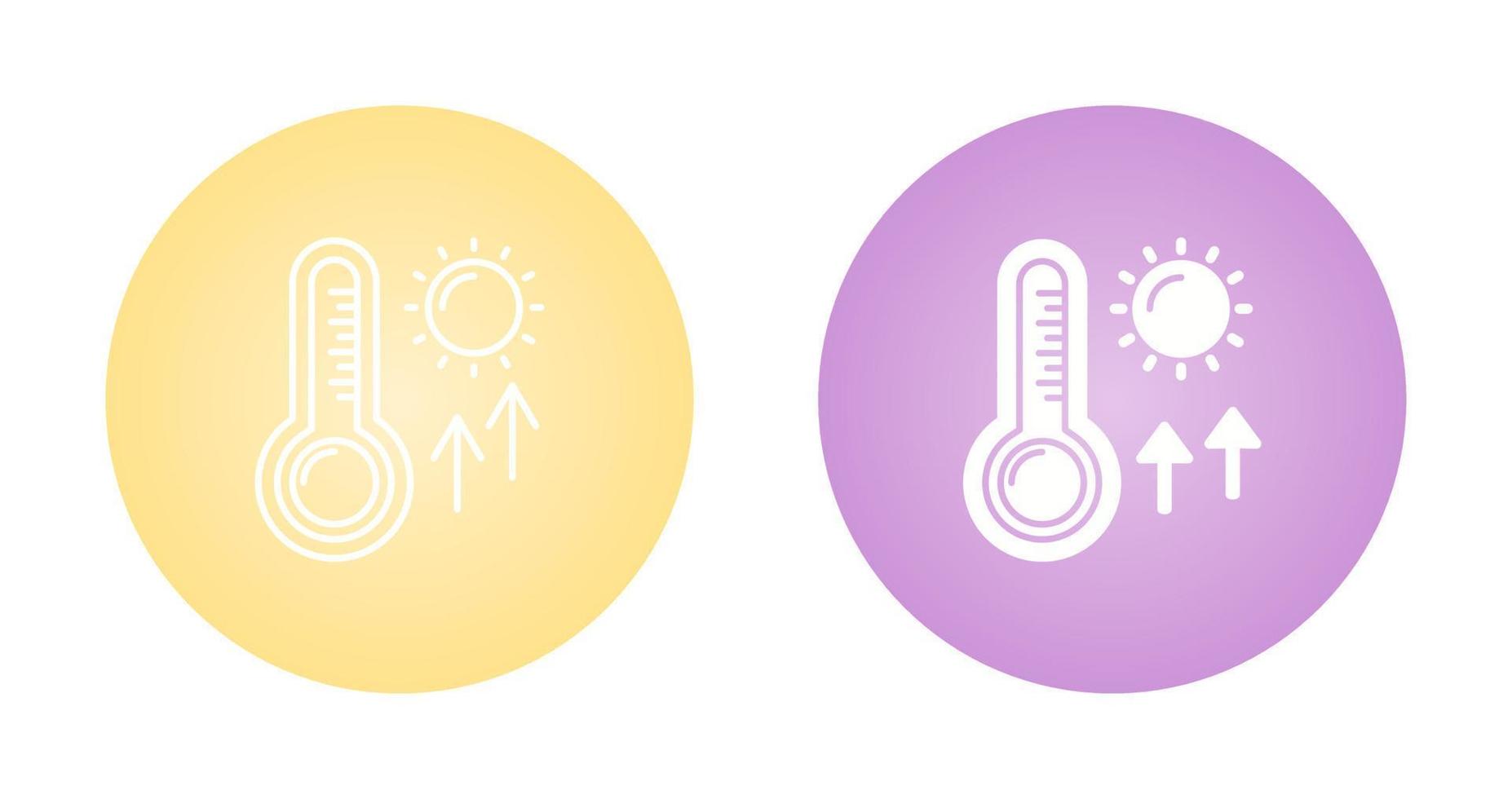 Vektorsymbol für hohe Temperaturen vektor