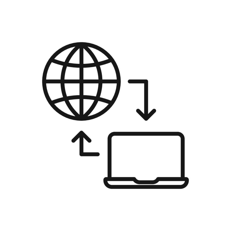 editierbar Symbol von Internet Verbindung, Vektor Illustration isoliert auf Weiß Hintergrund. mit zum Präsentation, Webseite oder Handy, Mobiltelefon App