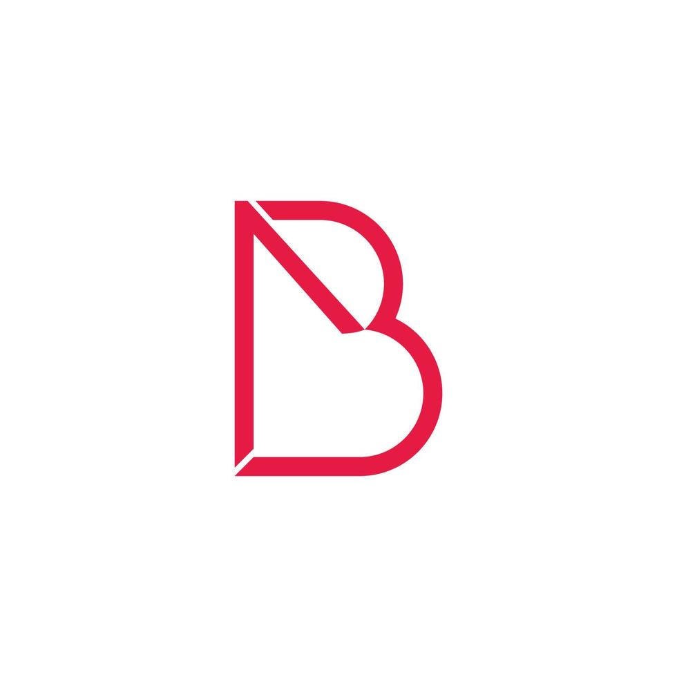 Brief b Pfeil dünn Linie geometrisch Logo Vektor