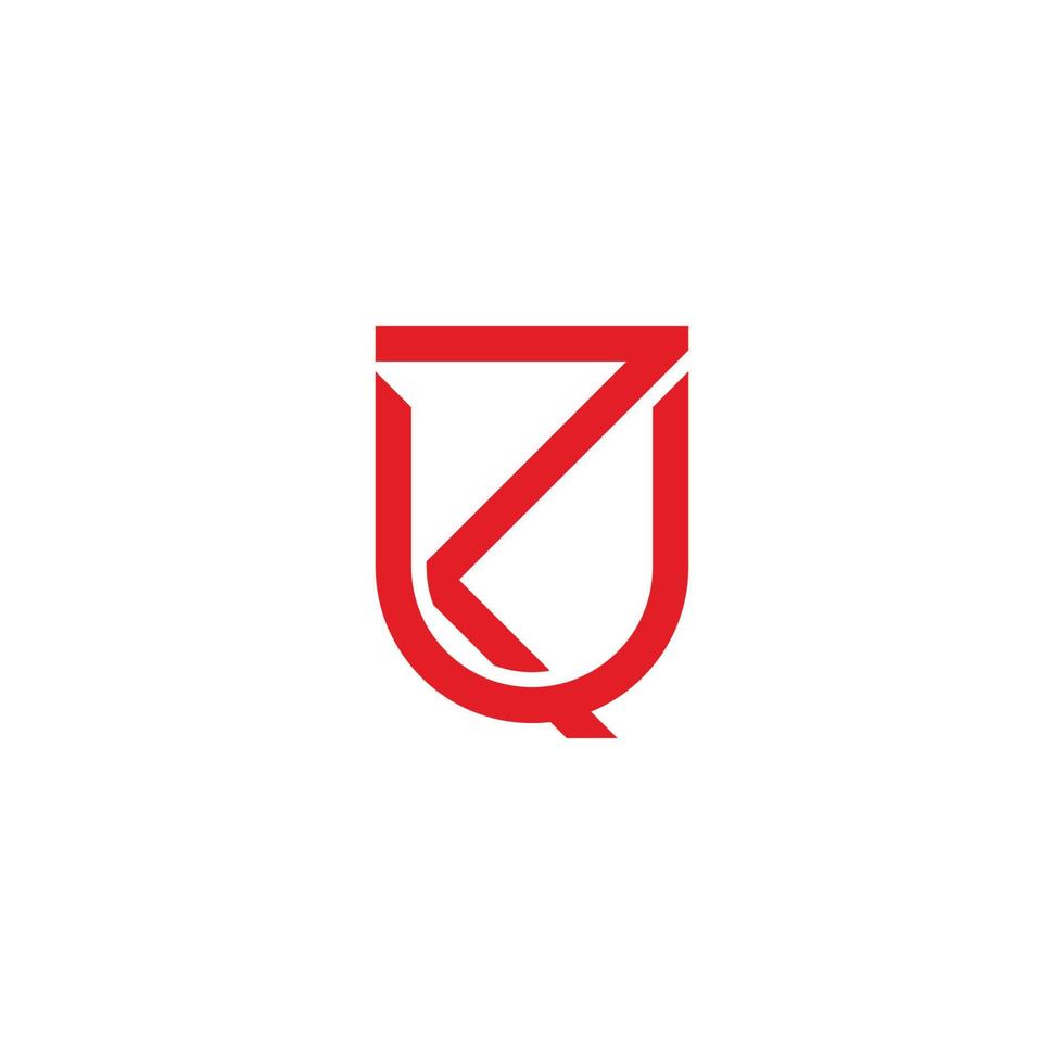 brev ru emblem linje enkel logotyp vektor
