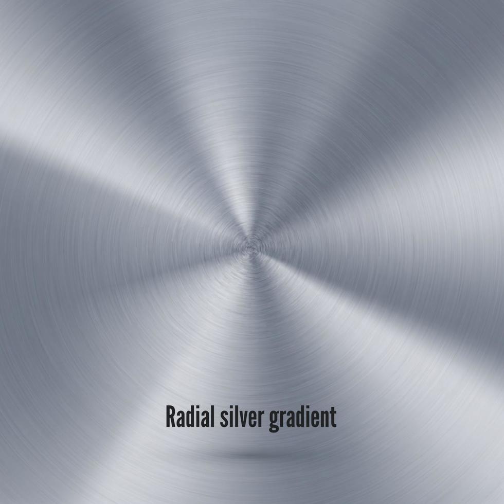 Silber radial Gradient mit Kratzer. metallisch vereiteln Oberfläche. Silber realistisch Textur. Vektor Illustration