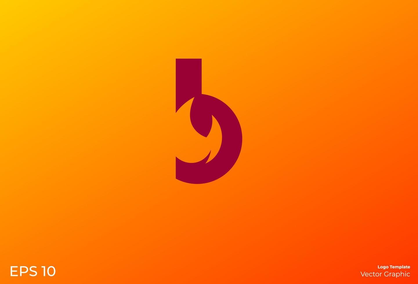 Brief 'B' und Flammen Logotyp. modern minimal Logo Vorlage. Logo Konzept. eps 10. Vektor Grafik.