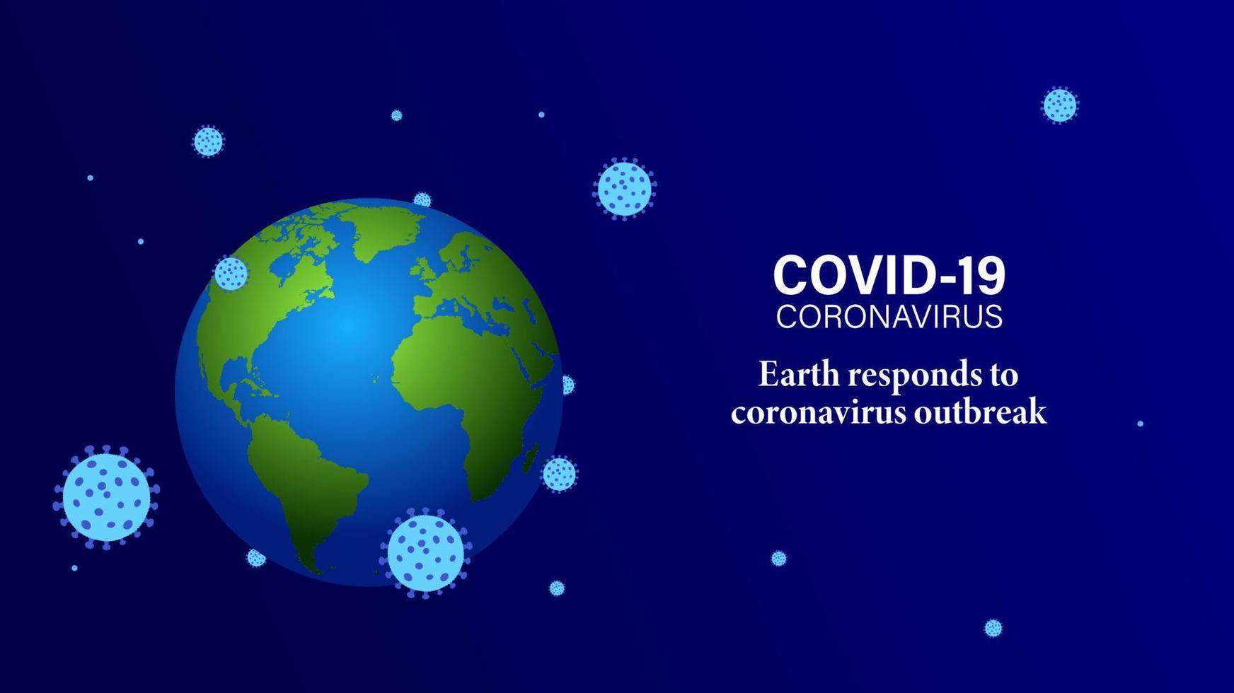 Erde Tag das Coronavirus Banner Illustration von das covid-19 Corona Virus. halt nCoV Pandemie Konzept vektor