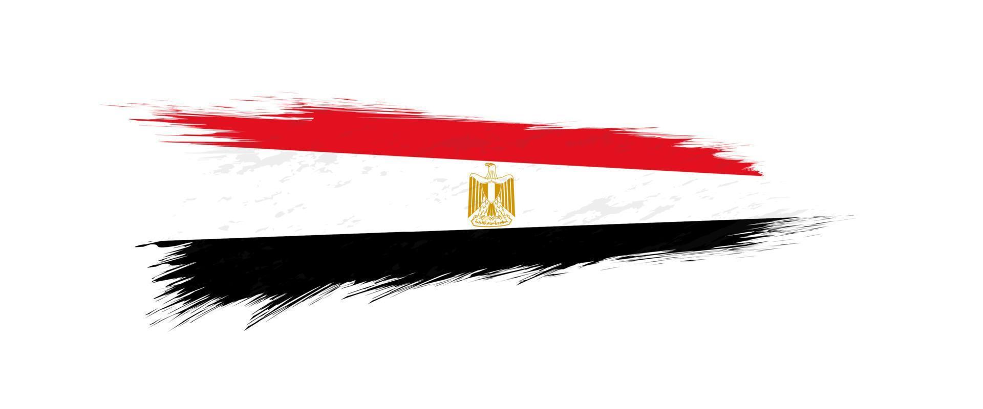 flagga av egypten i grunge borsta stroke. vektor