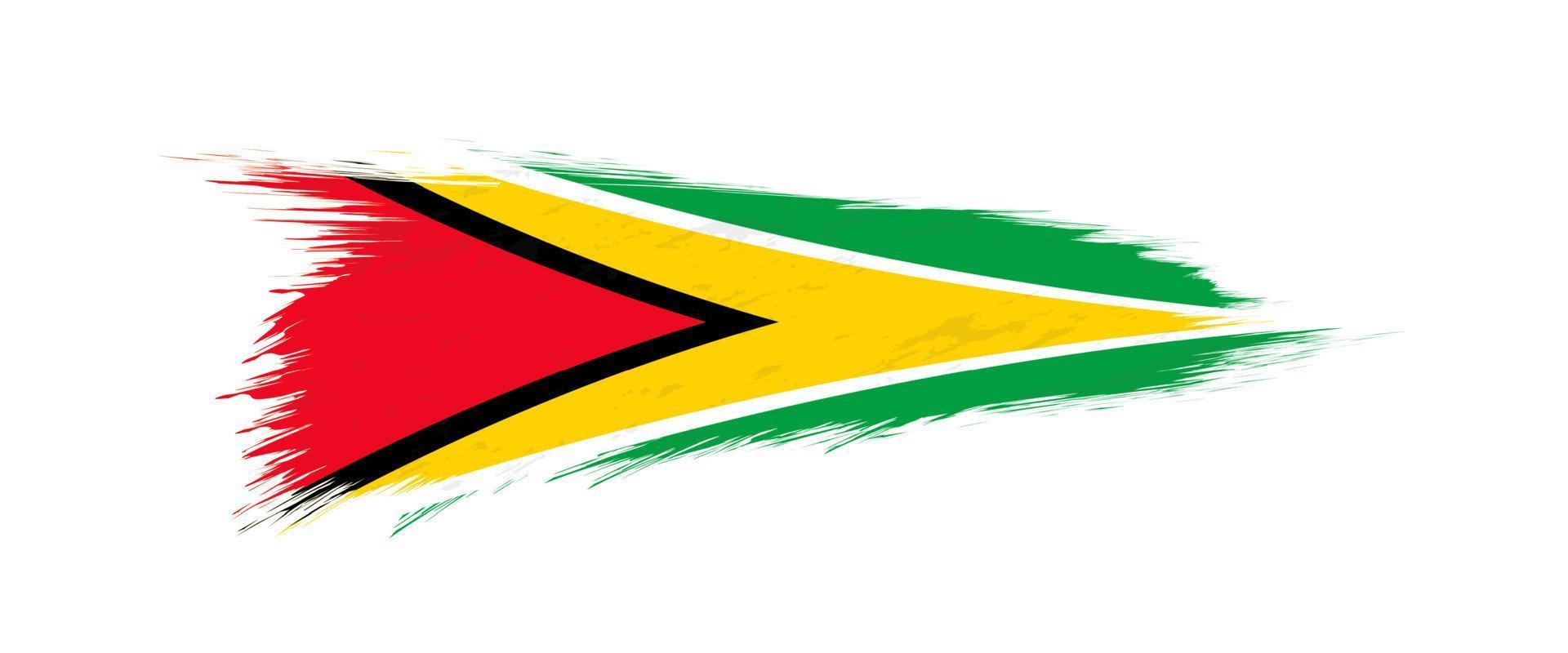 Flagge von Guyana im Grunge Bürste Schlaganfall. vektor