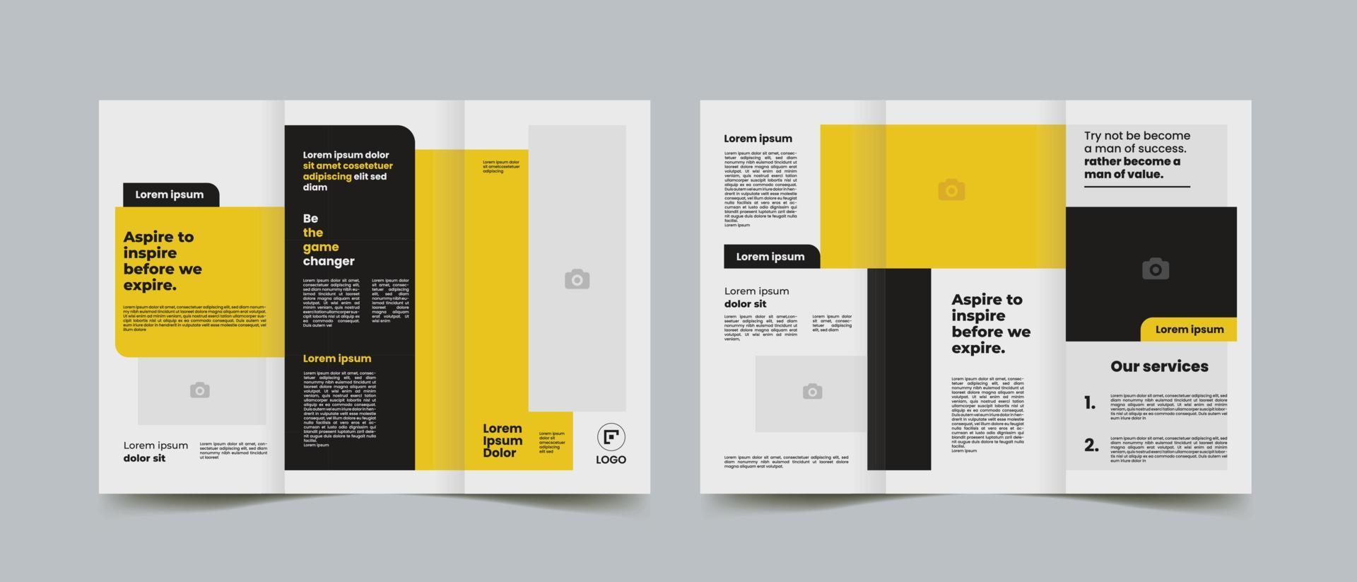 modern rena företag trifold broschyr design mall vektor